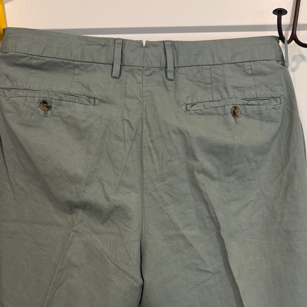Bonobos Men's Slim Sage Light Green Chinos 36x32 Cotton Linen NWOT - Picture 6 of 6